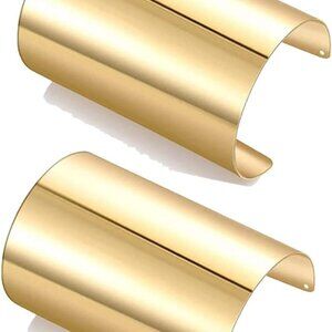 Set of 2-8 Gold Wide Cuff Bangle Bracelets for Women Adjustable Metal Jewelry